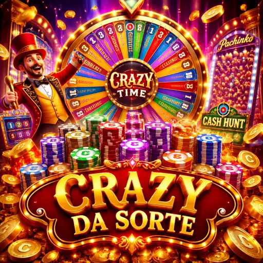 Capa do game show Crazy Time com a roda colorida