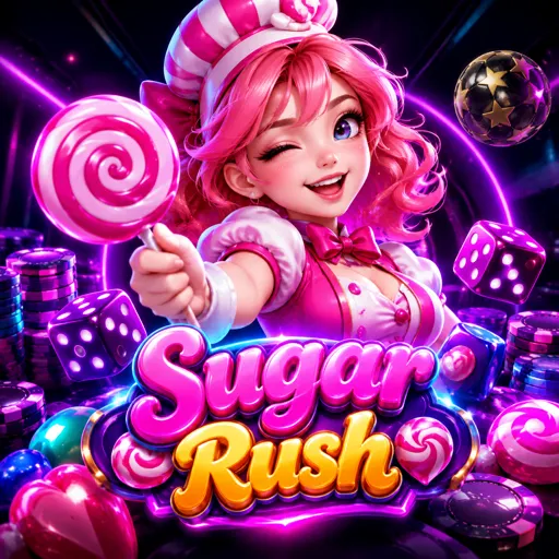 Capa do Sugar Rush com ursos de gelatina em grade agrupada 7x7